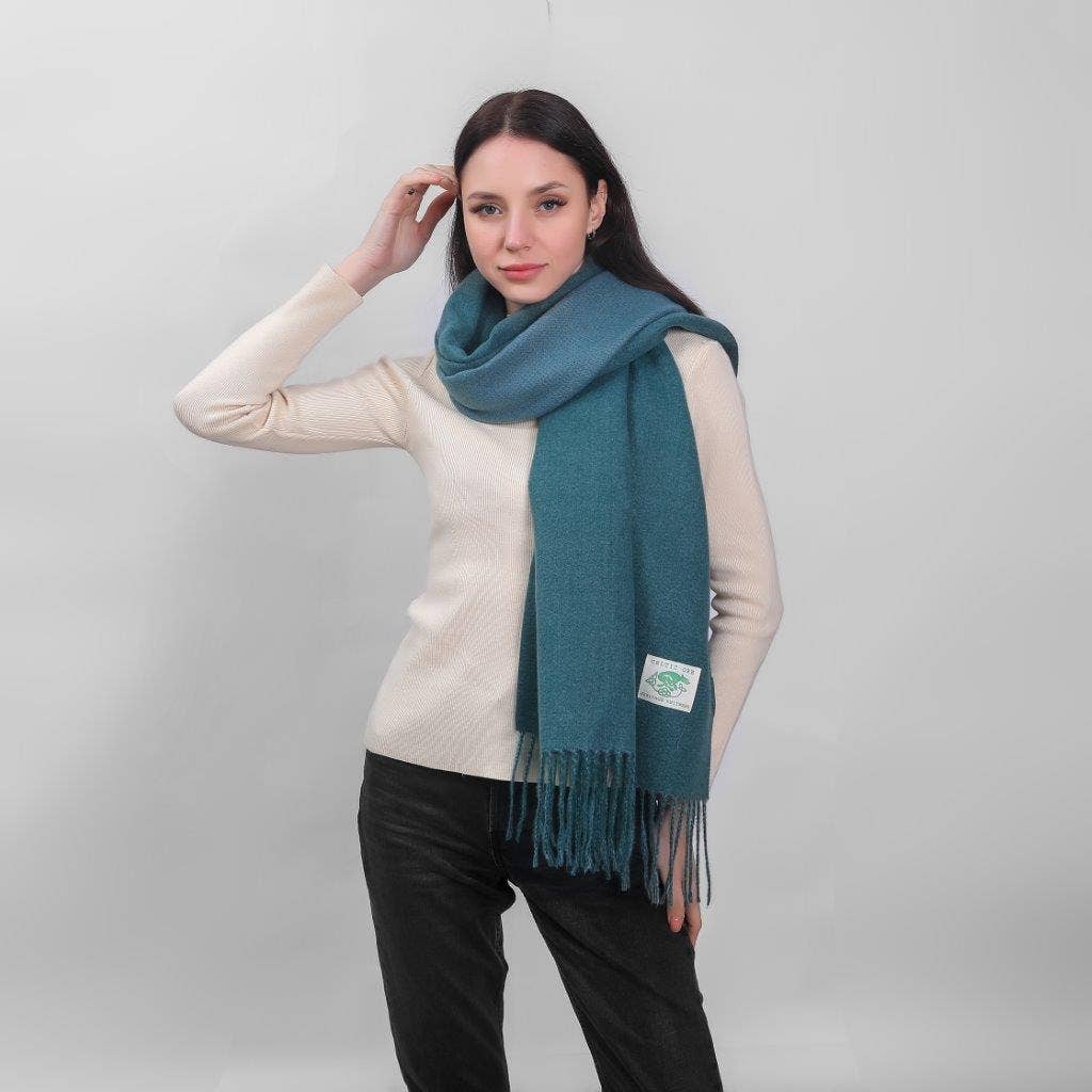 Celtic Ore Crafts - Wholesale Scarf - Women's - IRS-037E Traditional 2 Tones Scarf Teals0