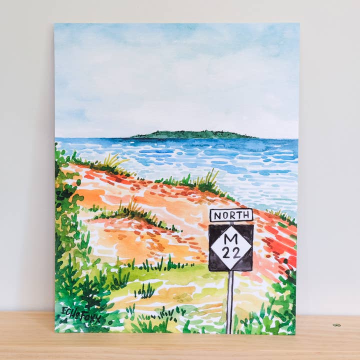 M-22 Road Trip Watercolor Print for wholesale by Echo Foxx