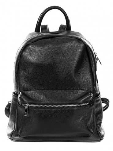 SVART ÄKTA LÄDER RYGGSÄCK för wholesale av Pelletterie Borghese
