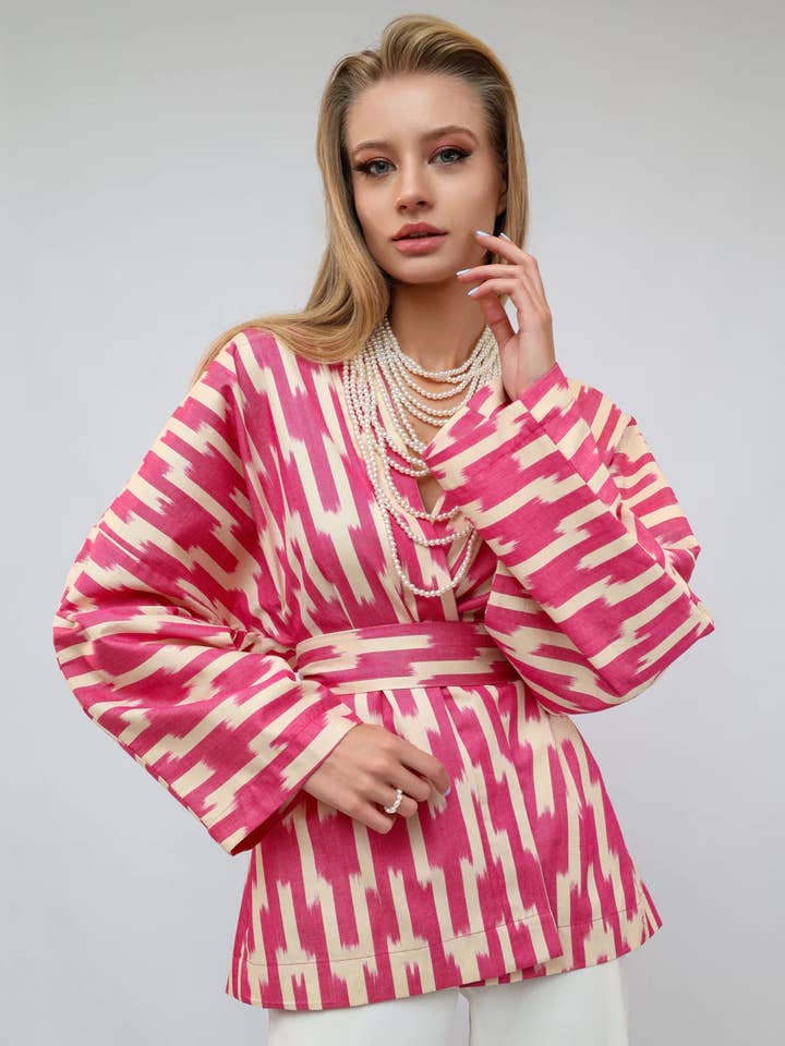 100% Cotton Purple Mini Kimono With No Feathers
for wholesale by Silk & Cotton Global