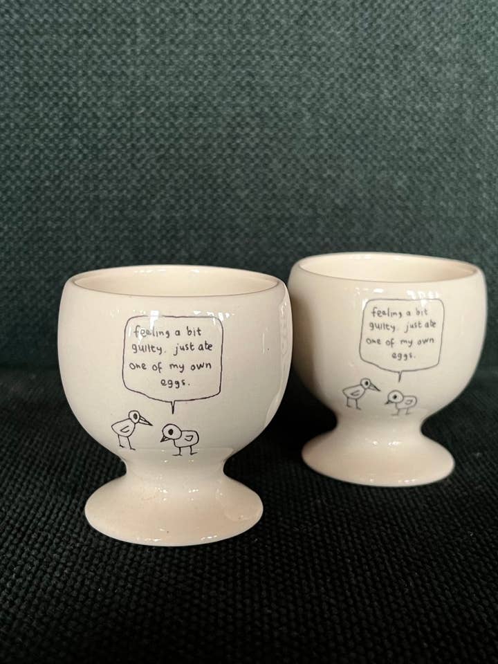 Ate My Own Egg Egg Cup for wholesale by Hazel Bee