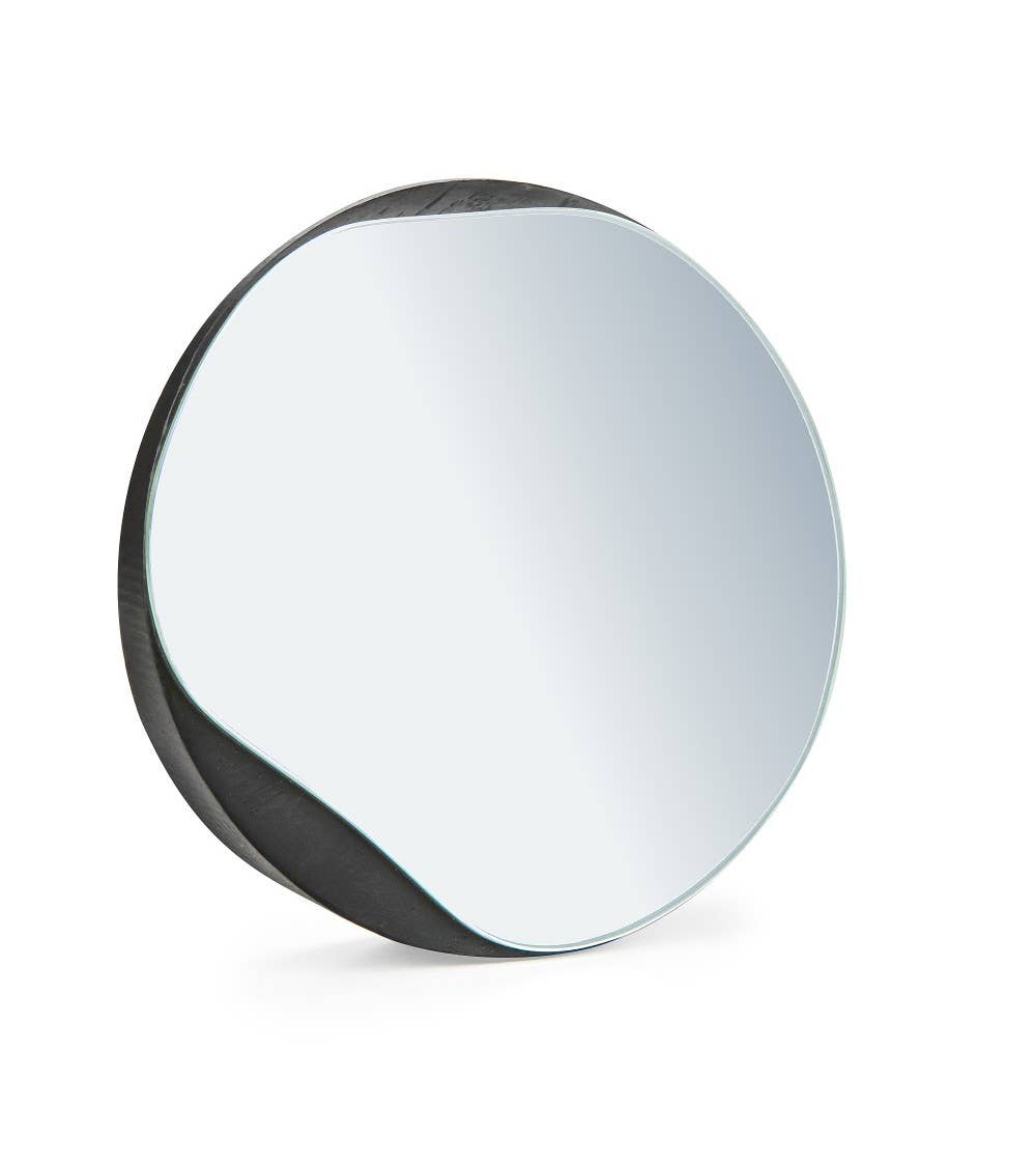 NAMUOS - Wholesale Makeup Mirror - Small makeup mirror PUDDLE - Black painted oak