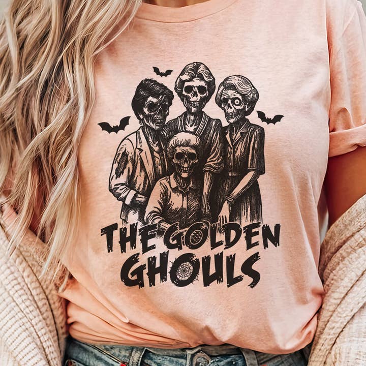 The Golden Girl Ghouls - Funny Halloween Graphic T-Shirt for wholesale by House Of Rodan