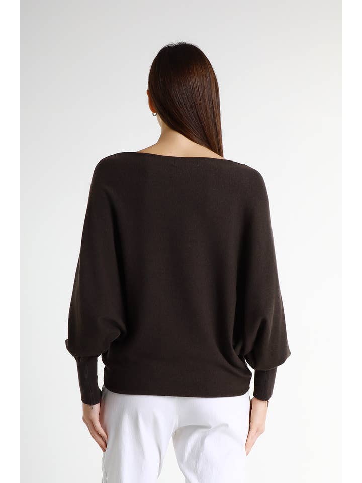 TINA Stephens Italy/Tees By Tina – Großhandel Strickpullover – Damen – Mylah Seriously Weicher Fledermaus-Pullover (BLS413)35