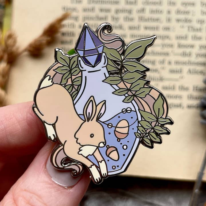 Potion Rabbit Enamel Pin for wholesale by Ellis Woolley Illustration