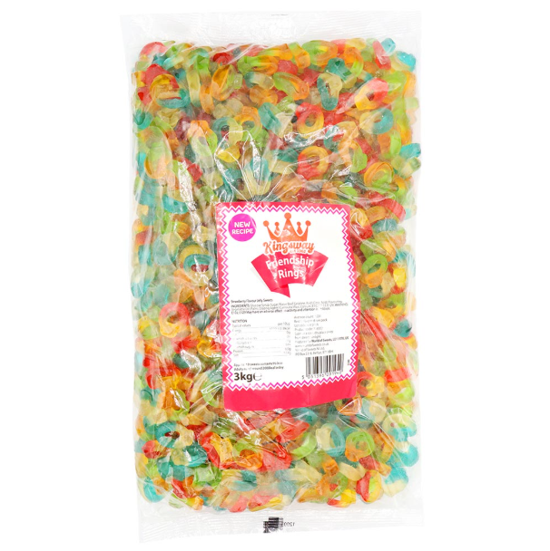 Gaffney's Sweets & Treats Wholesale - Wholesale Gummy - Kingsway Friendship Rings Bag 3kg1