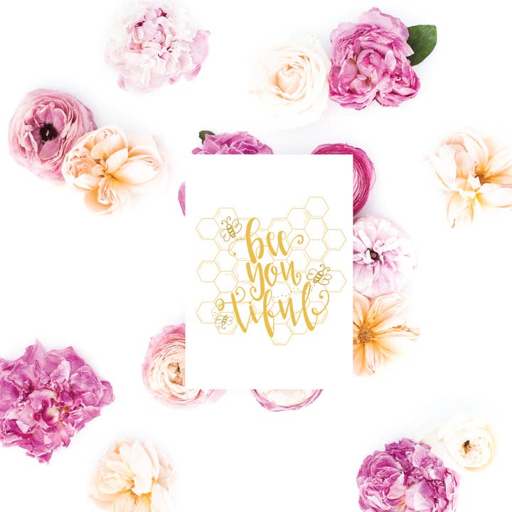 Bee YOU Tiful Greeting Card for wholesale by The Redheaded Camel