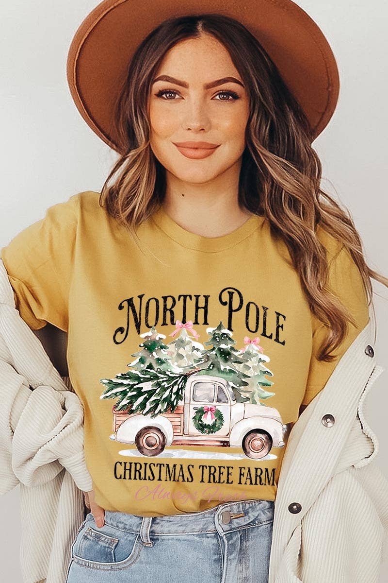 COLORBEAR – Großhandel T-Shirt (Grafikdruck) – Damen – Weihnachtsgrafik-T-Shirt Nordpol11