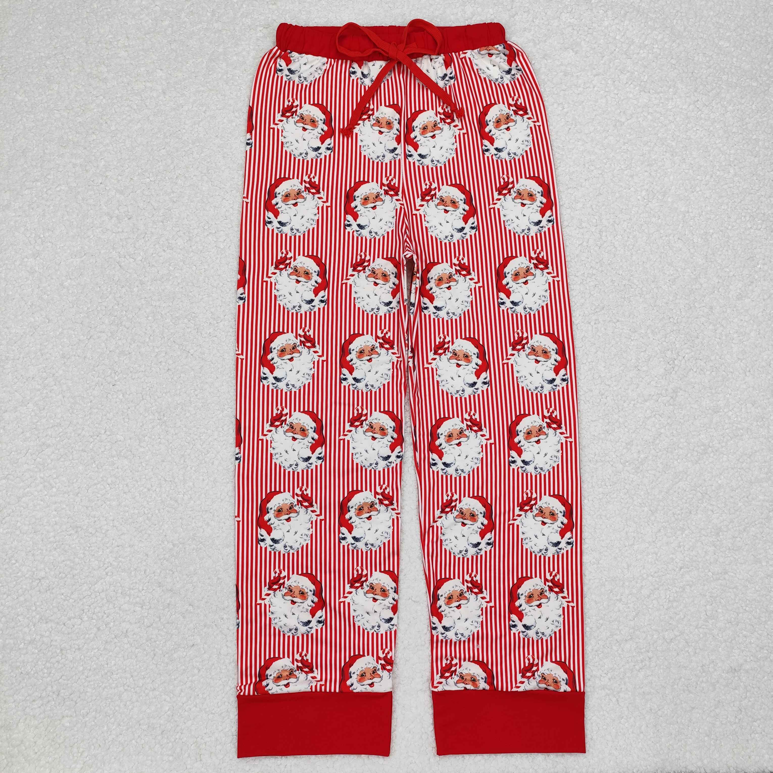 Aier Wholesale - Vente Bas de pyjama – femme - Frères Adultes Hommes Femmes Père Noël Vaches Houx Pyjamas de Noël à Carreaux Pantalons Évasés7