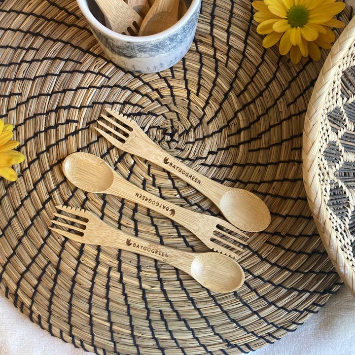 Bulk Bamboo Spork for wholesale by BayGoGreen