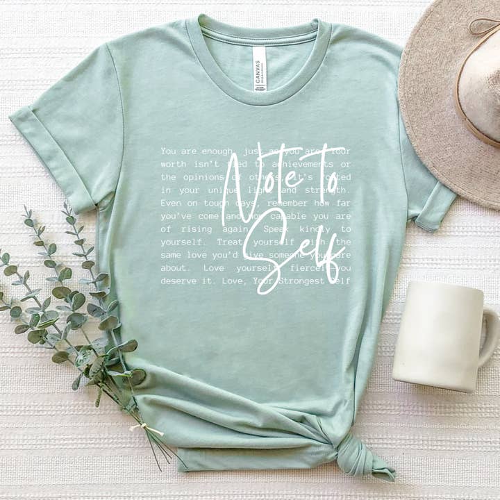 Down Home Tees - Wholesale Screen Printed T-Shirt - Women's - Note To Self Inspirational Women's Apparel Graphic T-Shirt1