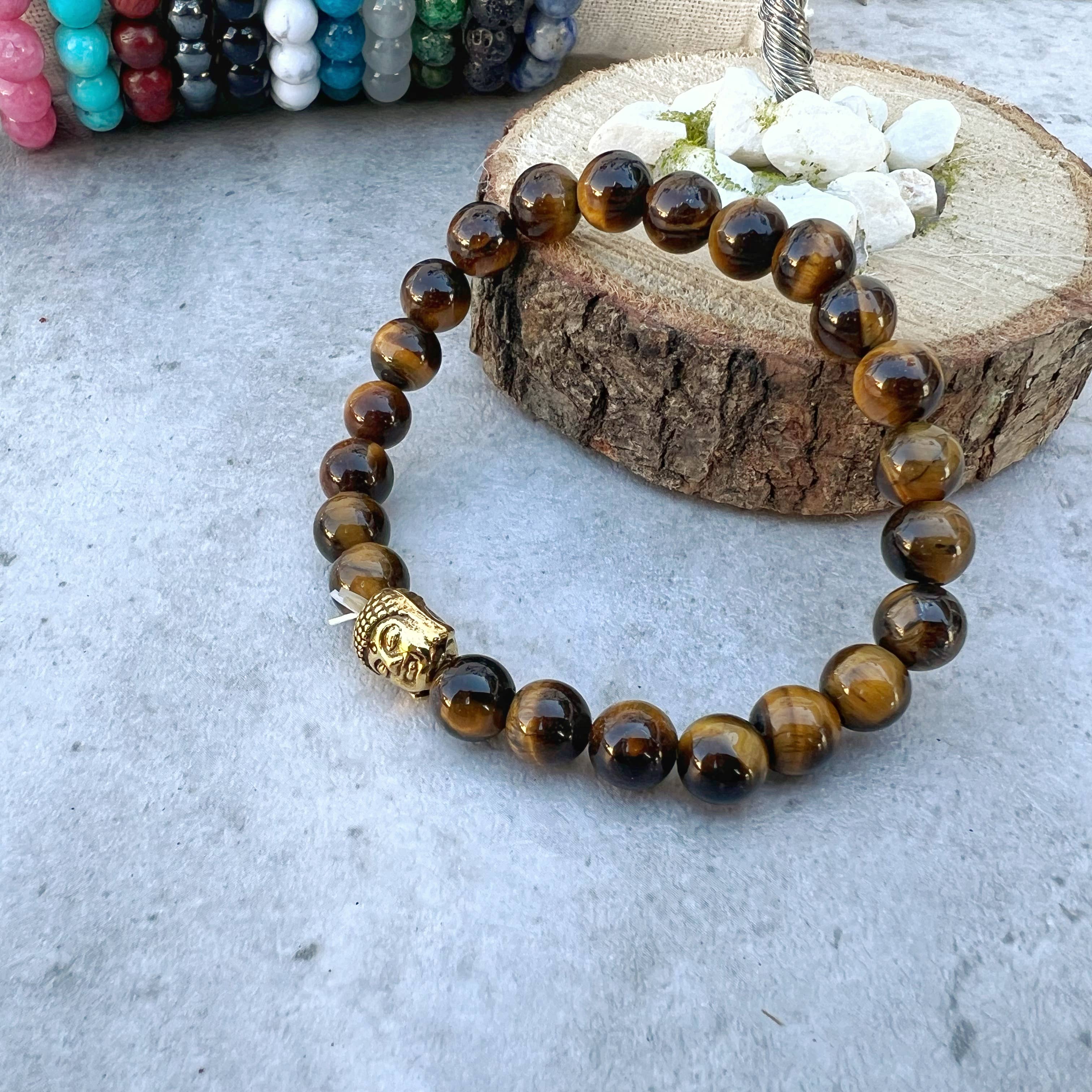 Gypsy Soul - Vendita all'ingrosso Bracciale con perline - Braccialetto Buddha con pietre naturali - Confezione da 12 pezzi11