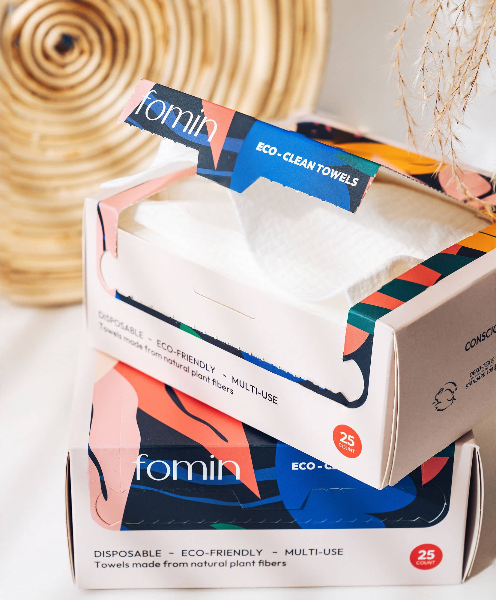 Fomin - Vente Lingettes visage et corps - Serviettes jetables Eco-Clean pour le visage, lot de 253