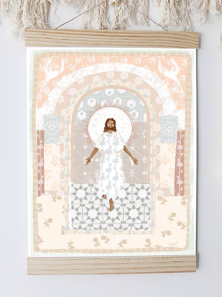 Risen - Garden Linens for wholesale by Celeste Clark Artwork