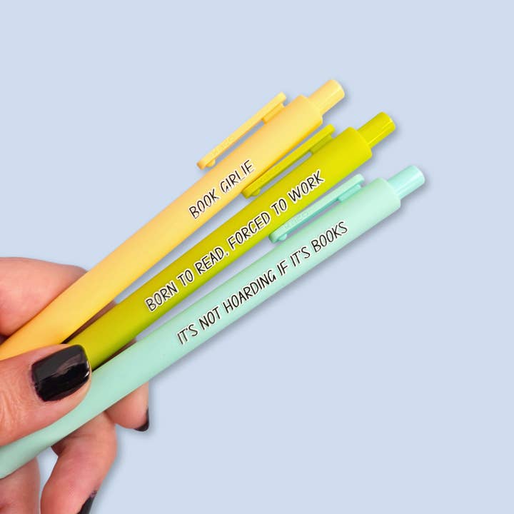 Book Lovers Pen Set - Annotations Pen - Booktrovert Gift for wholesale by Nocturne Nook