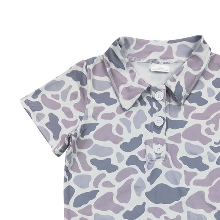 Aier Wholesale - Wholesale T-Shirt - Kids - Baby Boys Camo Hunting Short Sleeve Buttons Tee Shirt Tops3