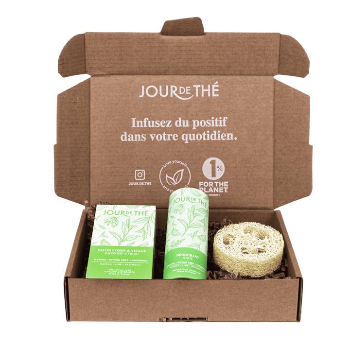 Lovebirds 'Matcha+Lime +Patchouli' Gift Set for wholesale by Jour de Thé