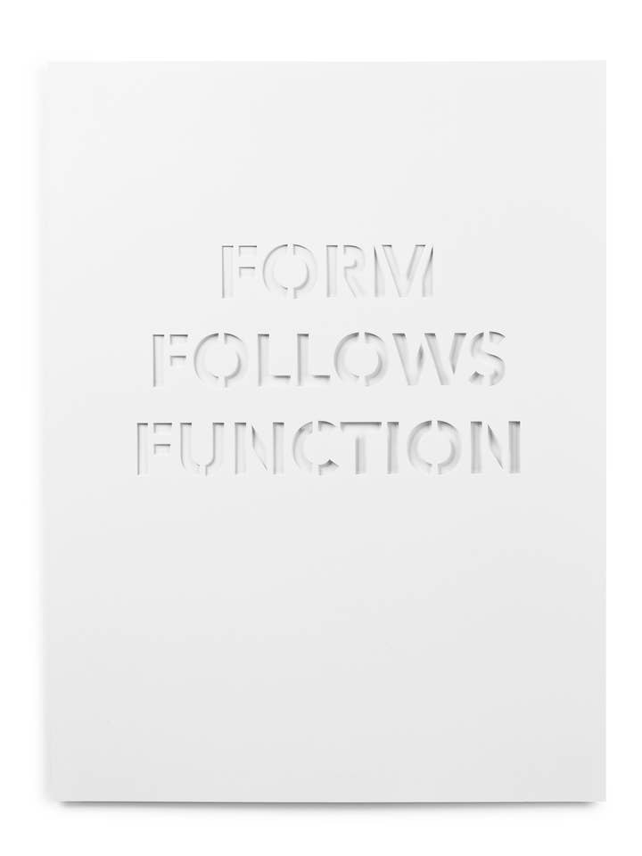 Poster Form Follows Function White - Decorative gift for wholesale by Cinqpoints
