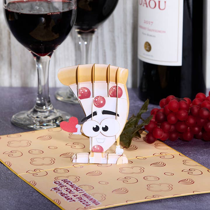 Dirty Pop Cards - Wholesale Love Card - Pizza Love Funny 3D Pop-Up Card for Pizza Lovers4