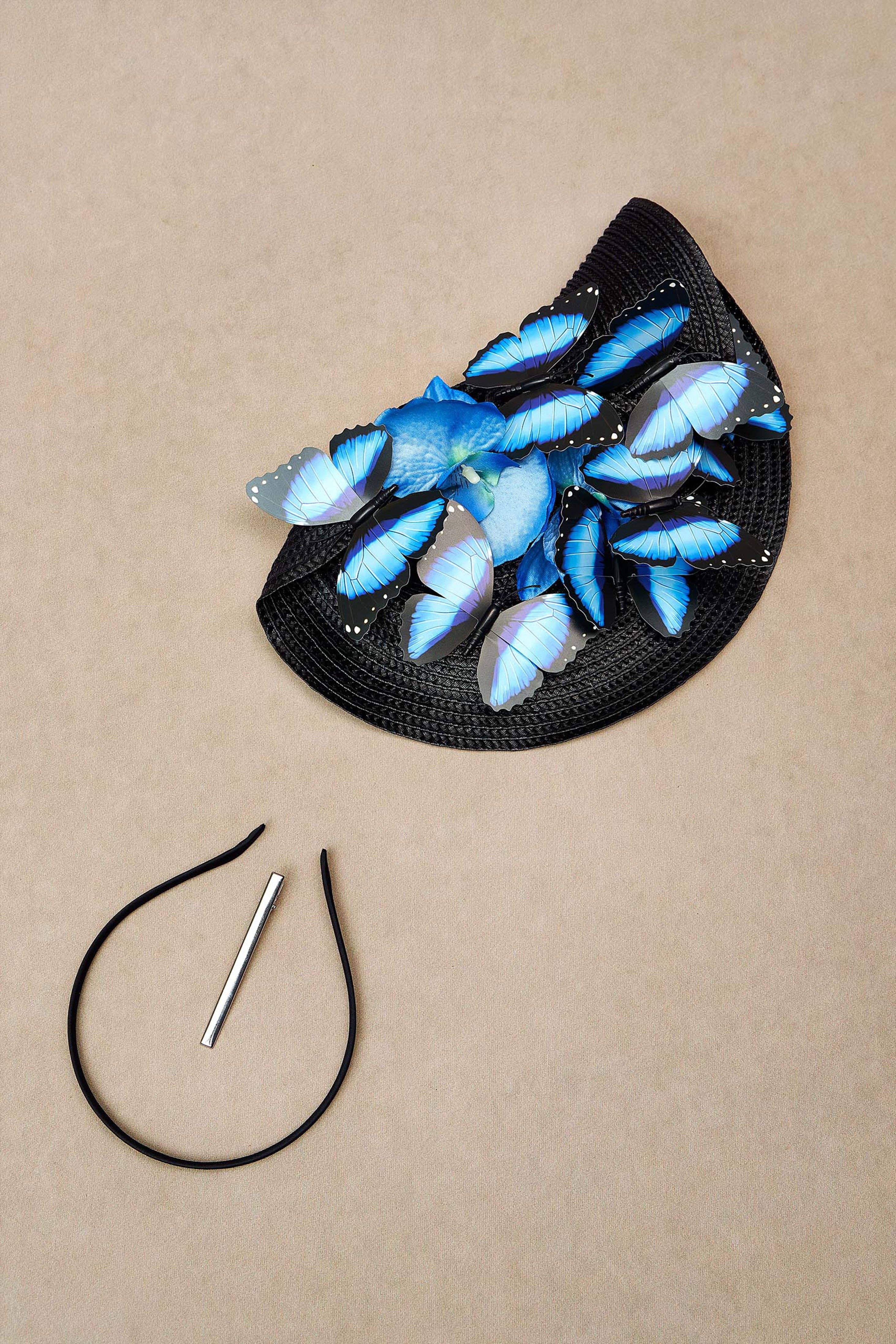 BABEYOND - Vendita all'ingrosso Fascinator - Donna - Fascinator a Tesa Larga Butterfly Derby7