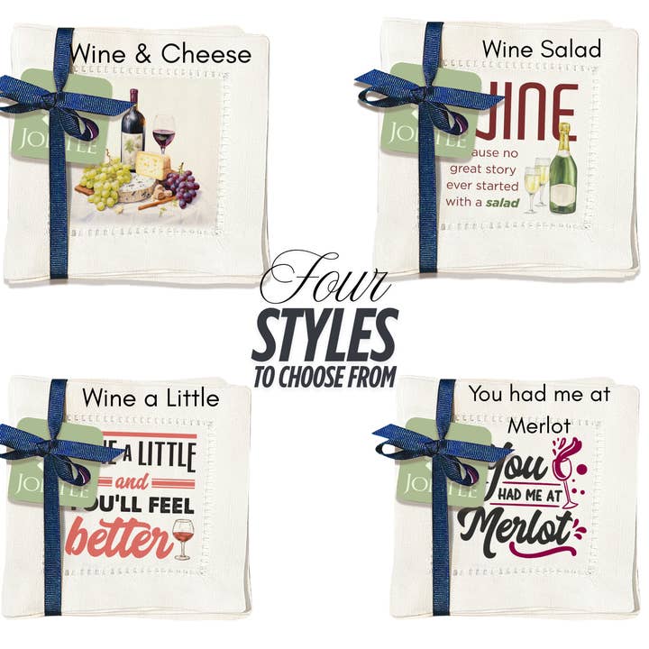 Serviettes à jours - Assortiments, quatre styles au choix pour la vente par Jolitee