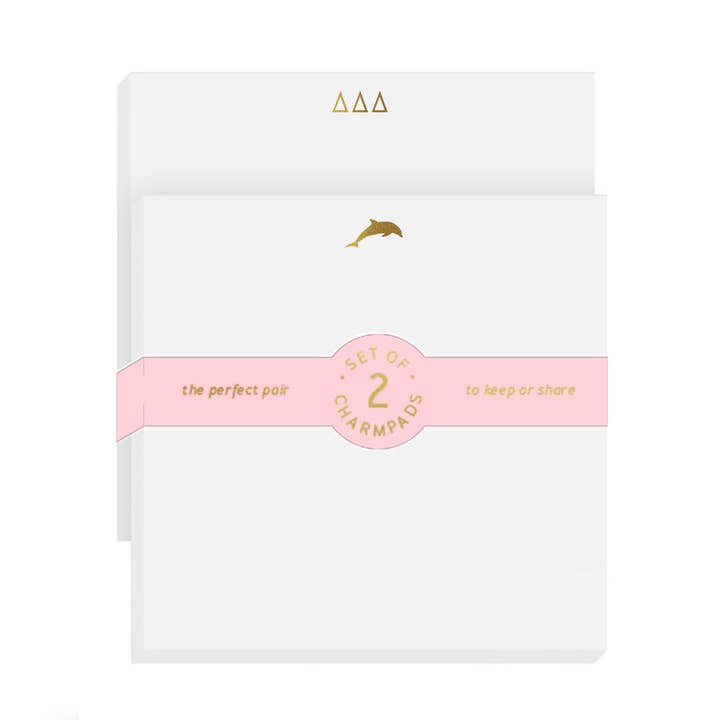 Delta Delta Delta Charmpad® Confezione da 2 per la vendita all'ingrosso da parte di Inclosed Letterpress Co.
