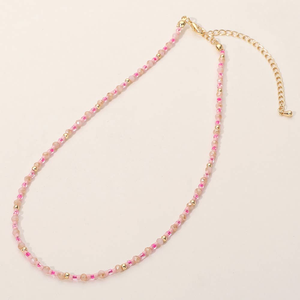 Sensibling Corp. - Vendita all'ingrosso Collane di perline/perle - Collana girocollo con perline sfaccettate a forma di sfera metallica.6