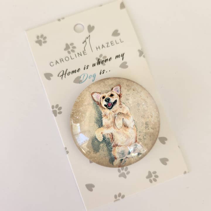 Retriever Crystal Fridge Magnet for wholesale by Caroline Hazell