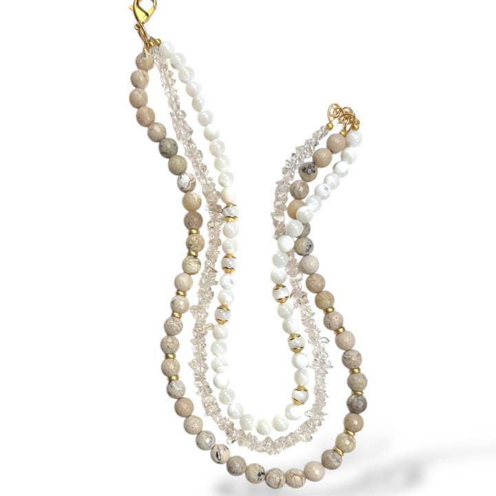 Halb-dreifach-Strang-Halskette für den Großhandel von Dina Mackney