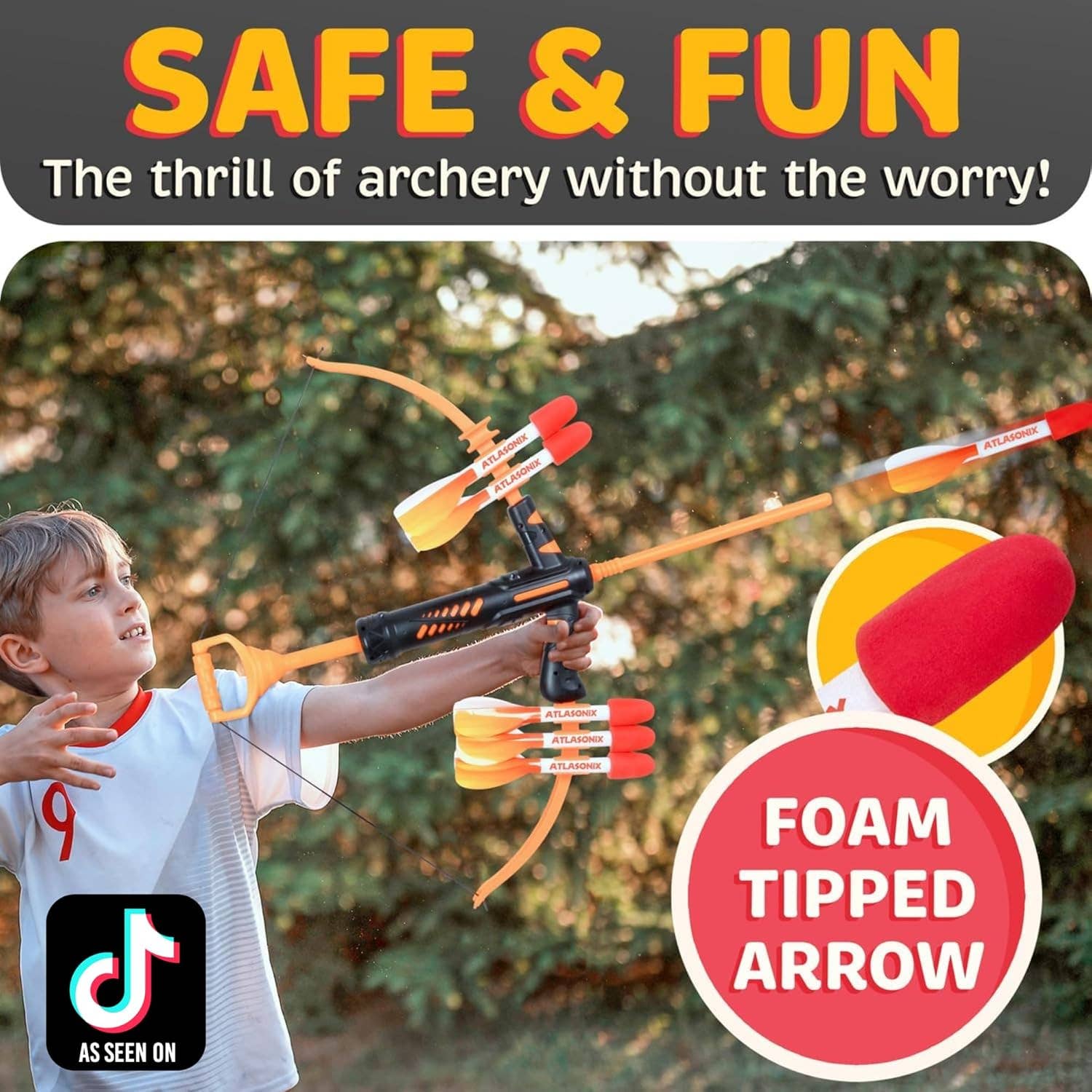 Atlasonix - Wholesale Toy Set - Kids - Bow and Arrow Outdoor Archery Shooting Toy for Boys & Girls2