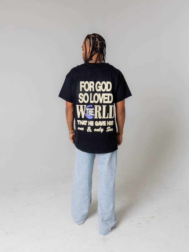 Jesus Loves You Company - Wholesale Screen Printed T-Shirt - Unisex - "For God So Loved The World" Tee