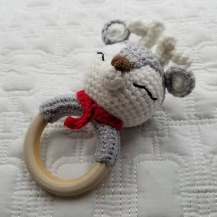 Deer Cotton Hand Crochet Rattle for wholesale by D & C TOYS