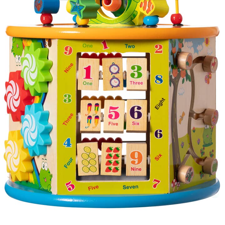 Quickway Imports - Wholesale Wood Toy - Kids - 8 in 1 Colorful Attractive Wooden Kids Activity Play Cube5