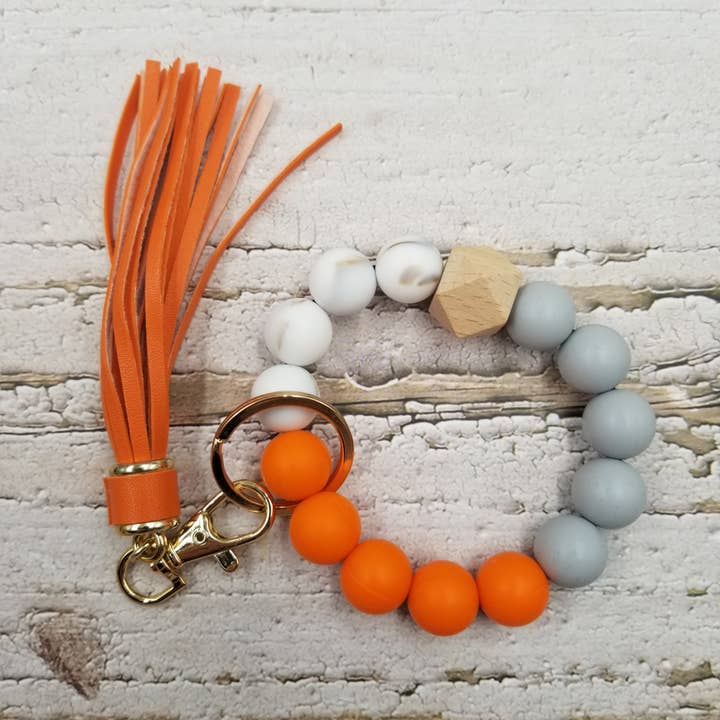 Treasure Wholesale - Wholesale Keychain - Women's - Handmade Silicone Bead Bangle Keychain