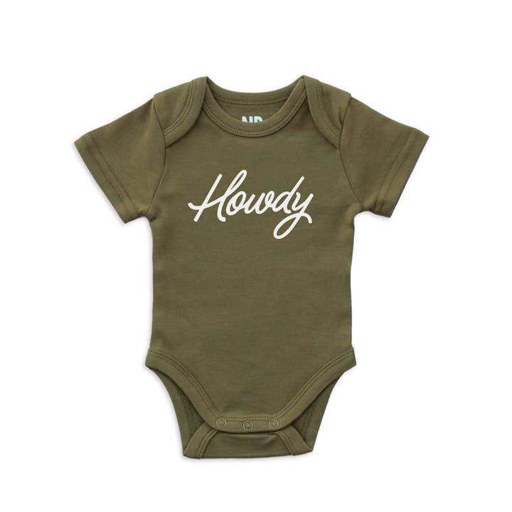 Frankie Jean - Wholesale Bodysuit (Non-Footed) - Baby - Howdy Cursive Onesie2