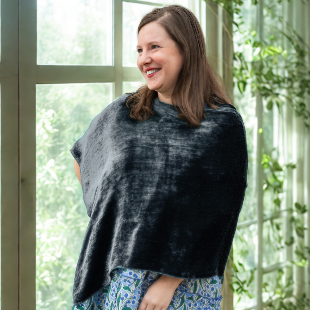 Dana Herbert - Vente Poncho – femme - Poncho en velours de soie fait main à Portland13