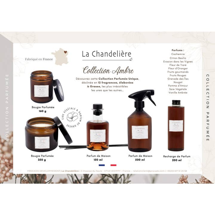 La Chandelière - Wholesale Jar/Filled Candle - Tiare Flower Scented Candle 350 g1