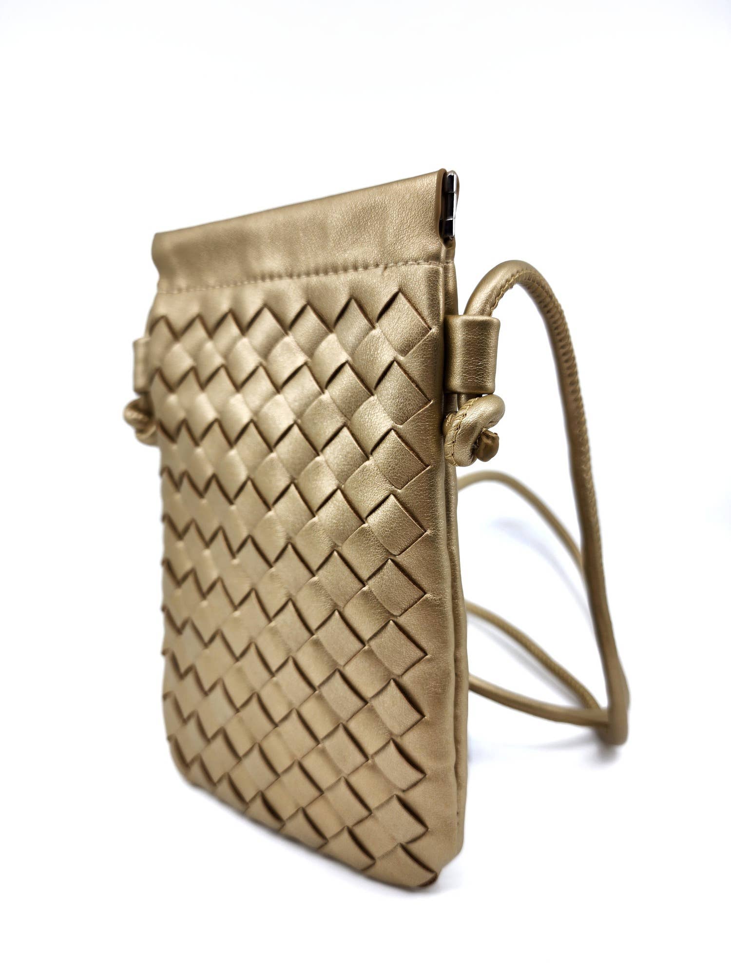 Hatzzi – bolsa tiracolo - Mulher por atacado – Mala a Tiracolo em Pele Vegan Entrançada para Telemóvel2