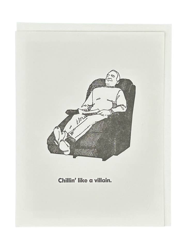 Rilassato come un cattivo Carta Letterpress per la vendita all'ingrosso da parte di Igloo Letterpress