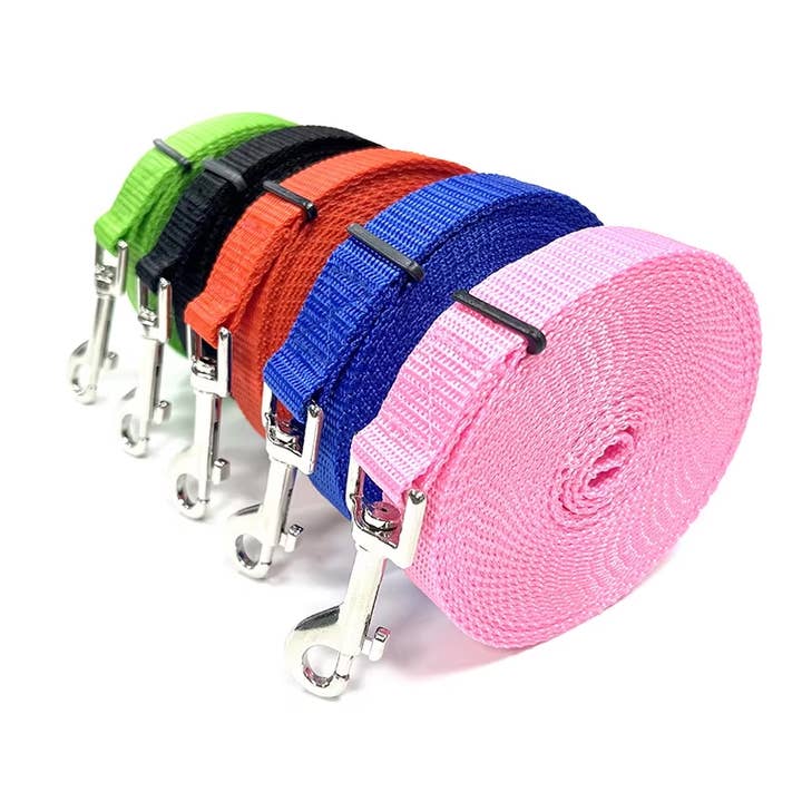 Wet Nosed Pup - Wholesale Pet Leash - Dog - 4ft-50ft Nylon Long Dog Puppy Training Leash
