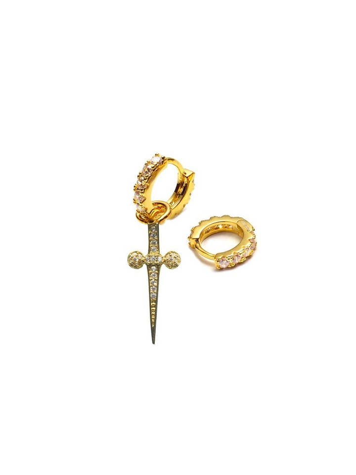 SWORD GLITTER earrings for wholesale by Stellar Paris