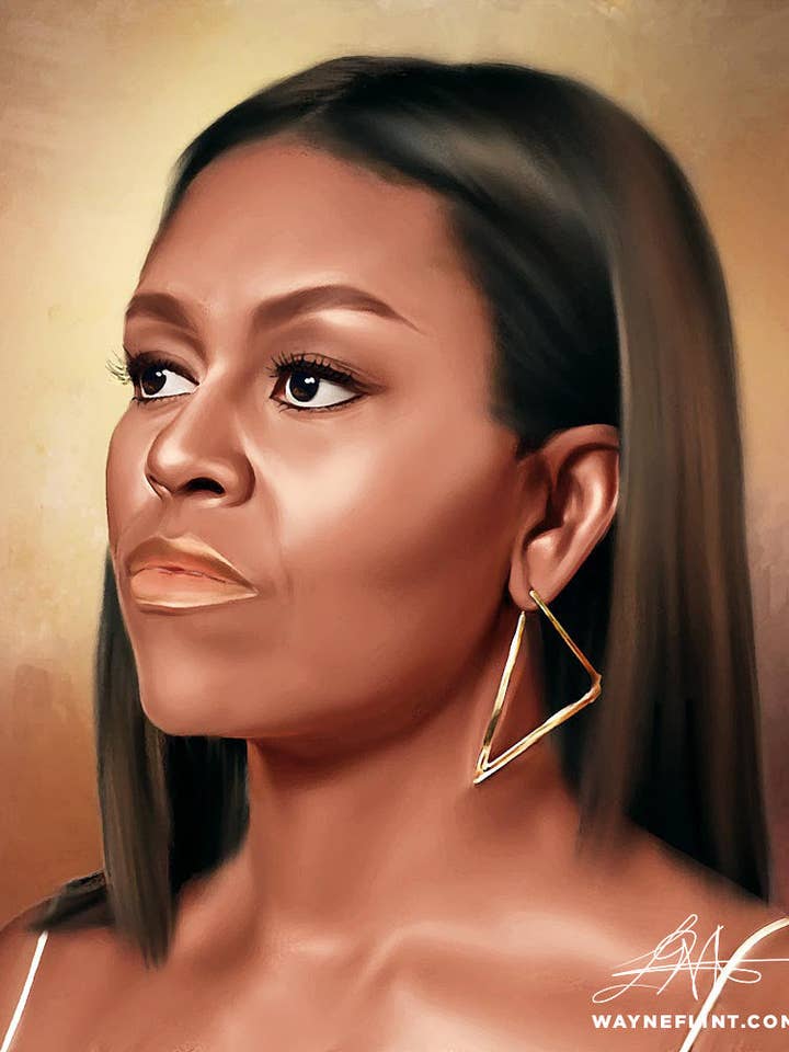 Michelle Obama for wholesale by Wayne Flint Digital Portraits