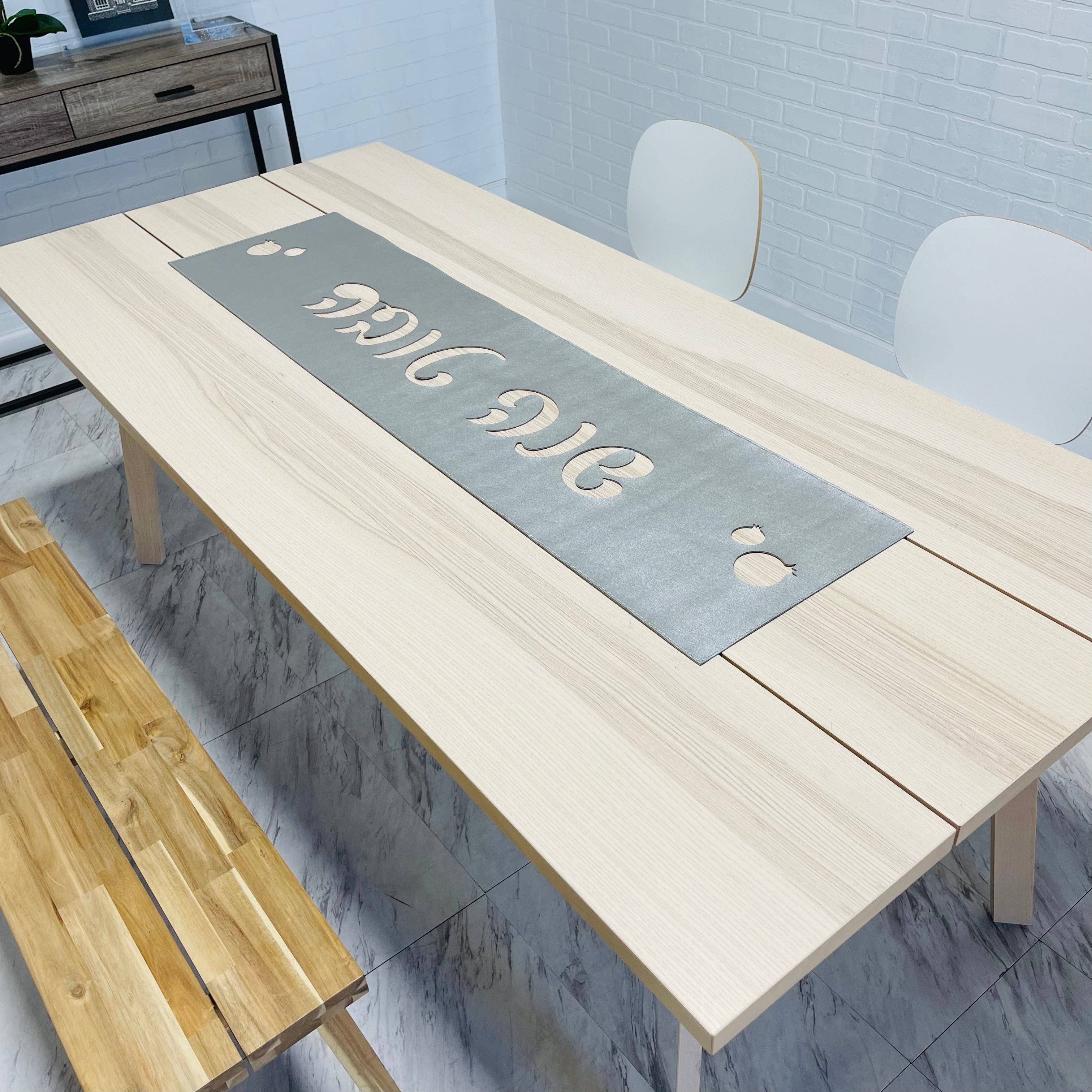 Mensch Kippah - Wholesale Table Runner - STAIN FREE Rosh Hashanah Shana Tovah Vinyl Table Runner #30