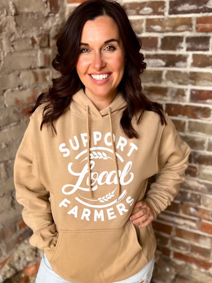 SUPPORT YOUR LOCAL FARMERS - Sand Hoodies for wholesale on Faire2