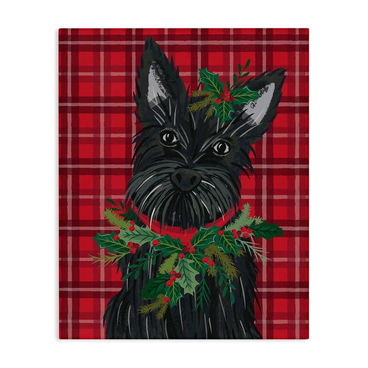Stupell Industries - Wholesale Wall Sign - Scottie Dog on Red Plaid - Unframed Wall Art5