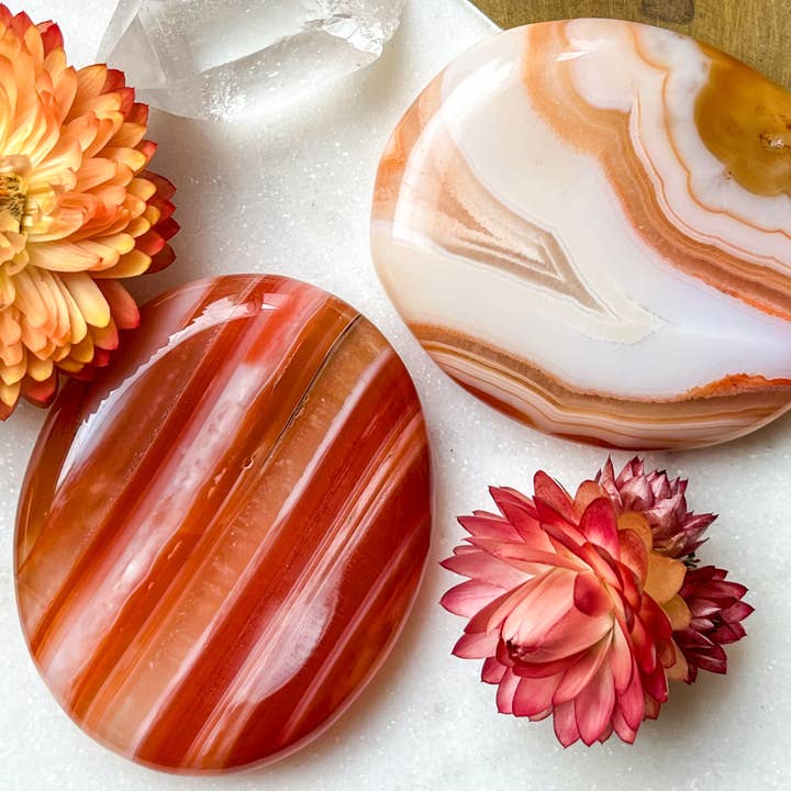 Fractalista Designs - Vendita all'ingrosso Pietra/cristallo spirituale - Pietra di preoccupazione in corniola fasciata non incisa1