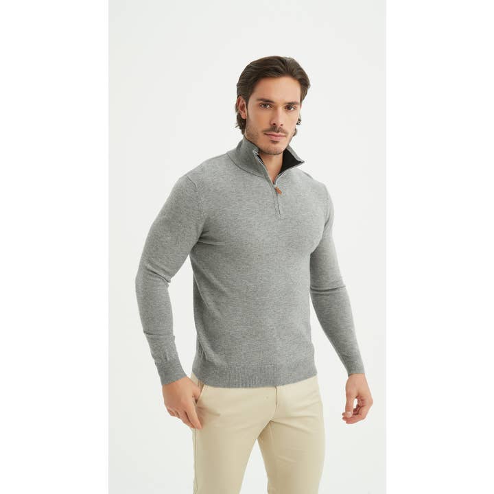 Colar camionista "CASHMERE TOUCH" cinza prateado por atacado de Yves Enzo