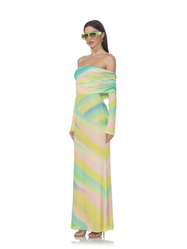 Thelma Dress - Rainbow Stripe for wholesale on Faire4