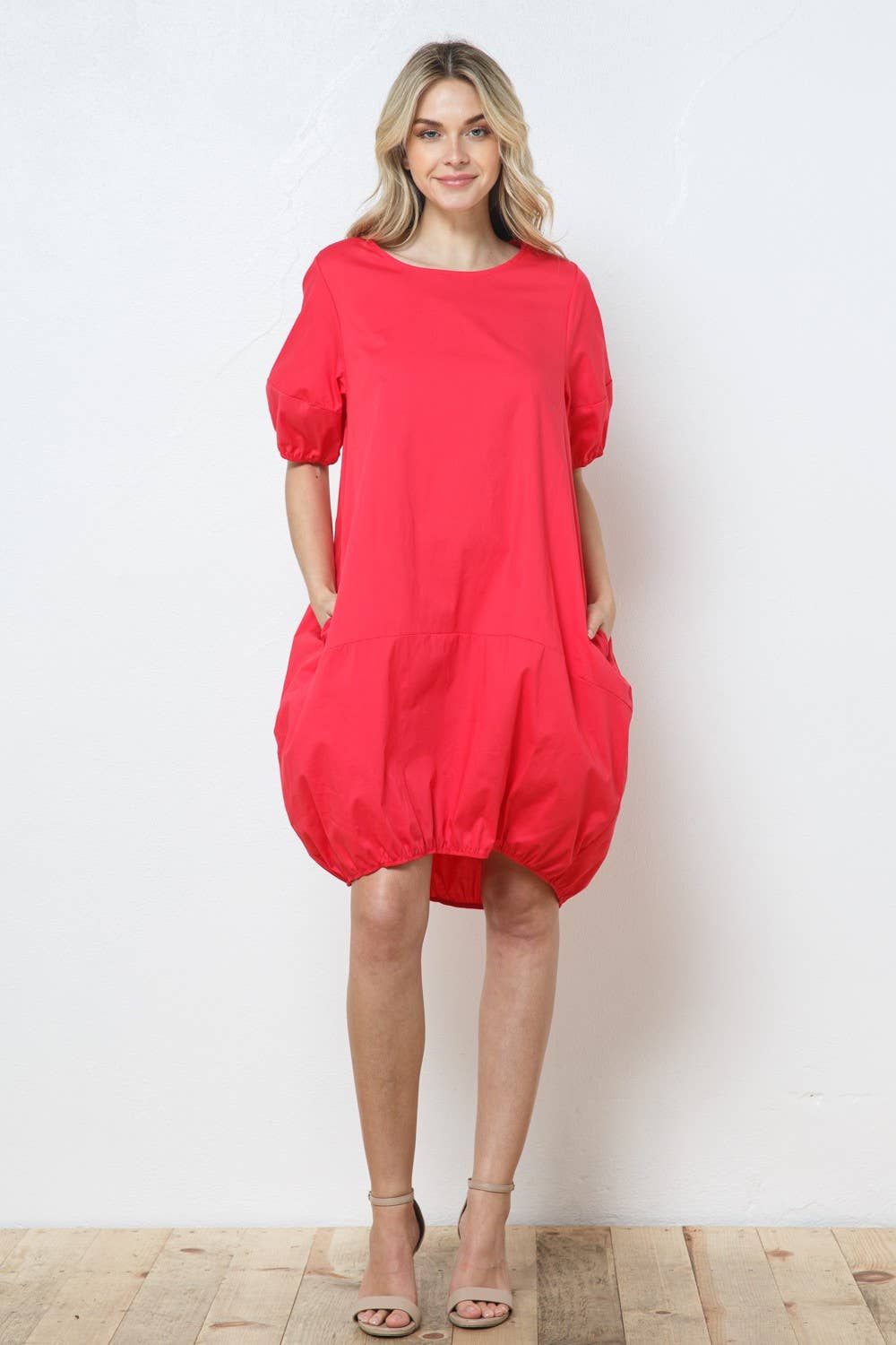 Bloidy - Vente Robe – femme - Robe mini bulle en popeline à manches courtes - D10482SS27