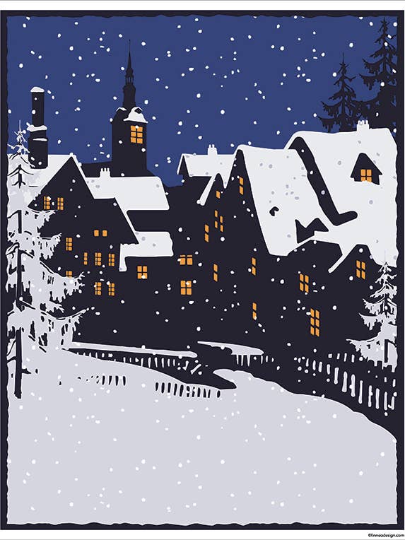 Impression d'art Village Paisible pour la vente par Linnea Design